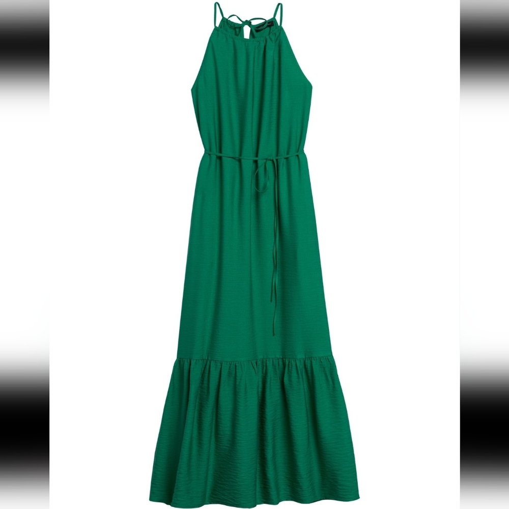 🎊Host Pick🎊 Banana Republic Green Halter Maxi Dress